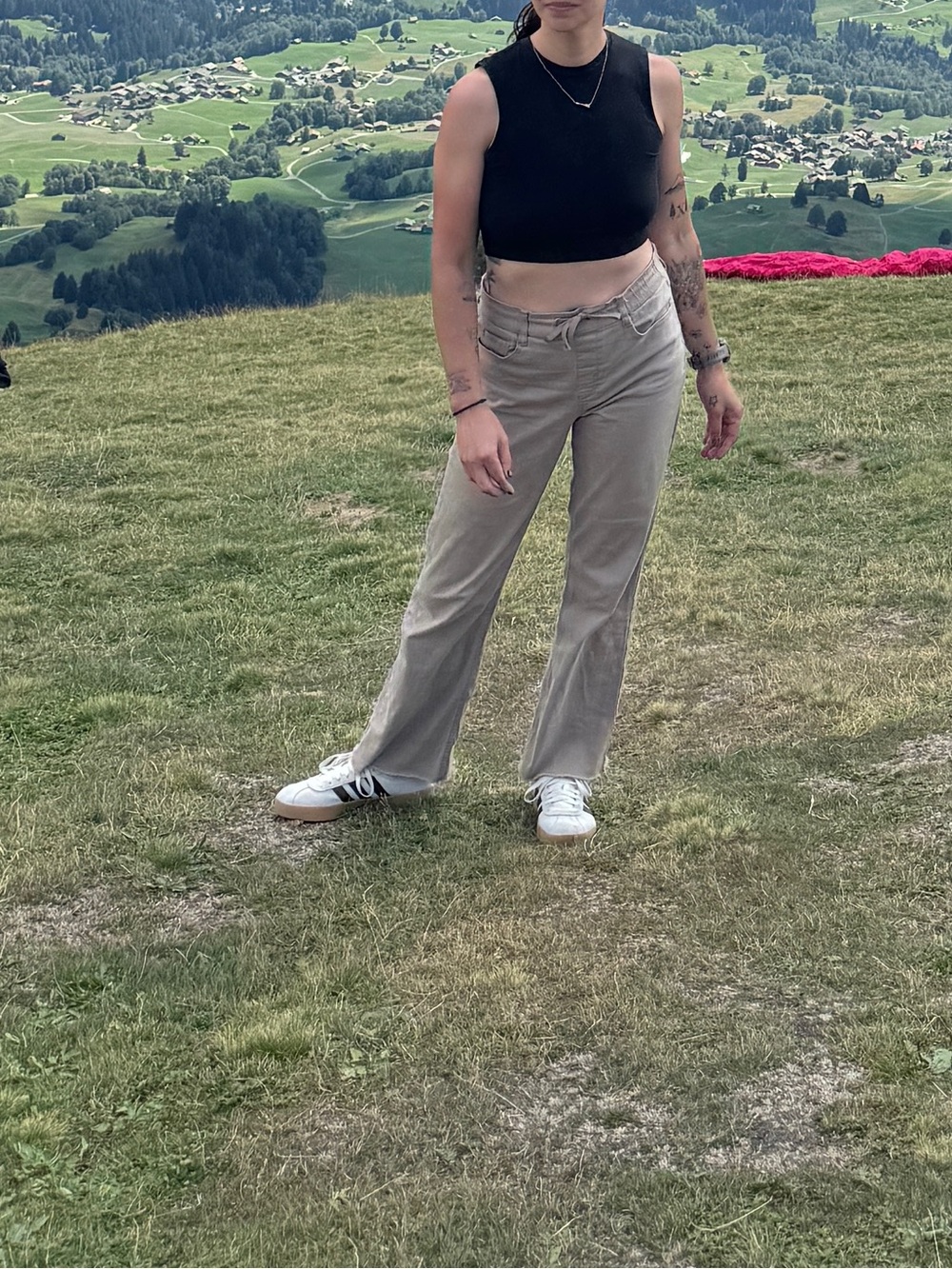 Drawstring Flared Pants